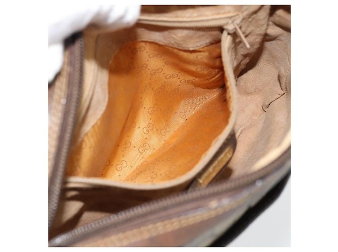 Borsa a tracolla GUCCI GG Supreme PVC Beige Oro 007 90 0017 Auth 182403 D'oro - vista 20