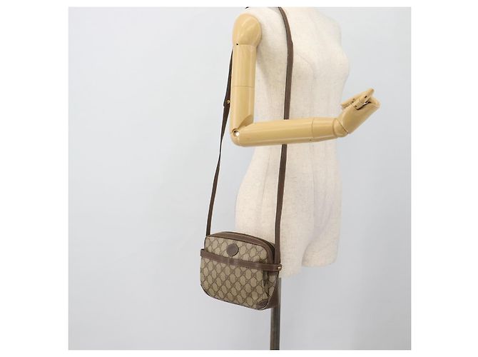 Borsa a tracolla GUCCI GG Supreme PVC Beige Oro 007 90 0017 Auth 182403 D'oro - vista 23