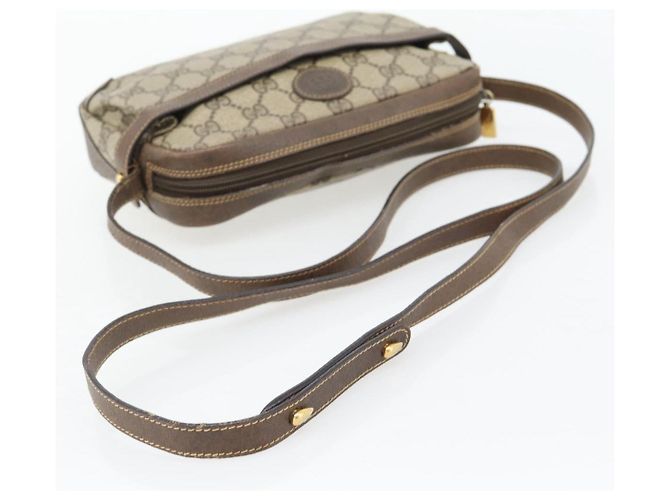Borsa a tracolla GUCCI GG Supreme PVC Beige Oro 007 90 0017 Auth 182403 D'oro - vista 7
