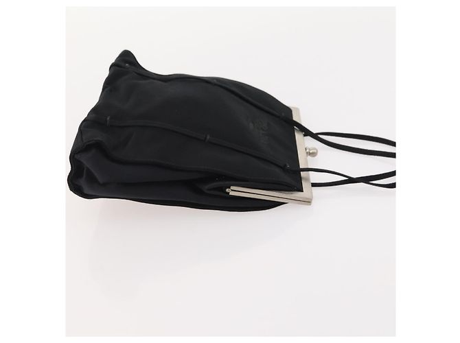 Borsa a tracolla PRADA Nylon e scamosciato 2 Set Nero Argento Auth 181335 - vista 12