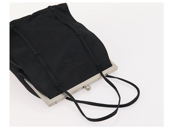 Borsa a tracolla PRADA Nylon e scamosciato 2 Set Nero Argento Auth 181335 - vista 13