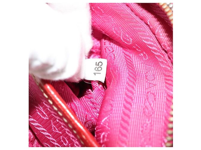 Borsa a Spalla PRADA Nylon Rosa Oro Auth 181758 D'oro - vista 12