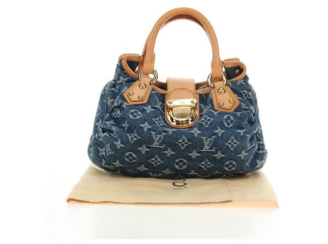 LOUIS VUITTON Borsa Preity Monogram Denim Blu M95020 LV Auth 181366SAM - vista 12