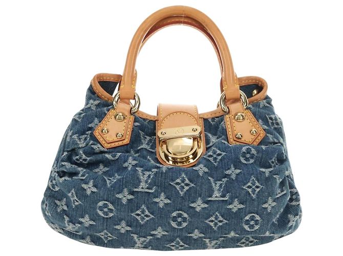 LOUIS VUITTON Borsa Preity Monogram Denim Blu M95020 LV Auth 181366SAM - vista 13
