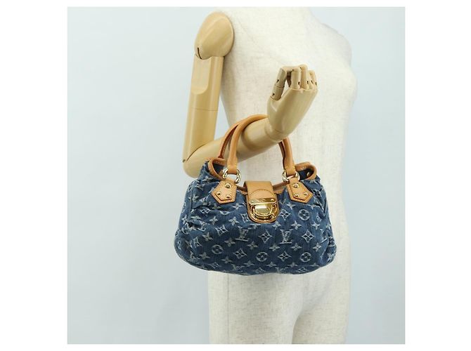 LOUIS VUITTON Borsa Preity Monogram Denim Blu M95020 LV Auth 181366SAM - vista 23