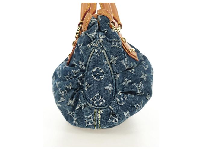 LOUIS VUITTON Borsa Preity Monogram Denim Blu M95020 LV Auth 181366SAM - vista 3