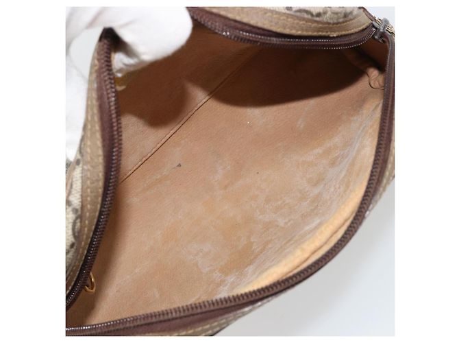 Borsa a Spalla GUCCI GG Plus Supreme PVC Beige Oro Auth 182399 D'oro - vista 17