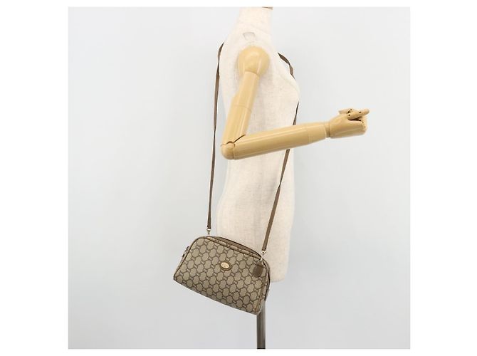 Borsa a Spalla GUCCI GG Plus Supreme PVC Beige Oro Auth 182399 D'oro - vista 21