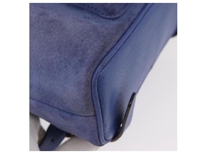 GUCCI Bamboo Backpack Suede Blue 003 8030 3444 Auth ki6661A - view 14