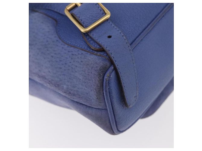 GUCCI Bamboo Backpack Suede Blue 003 8030 3444 Auth ki6661A - view 16