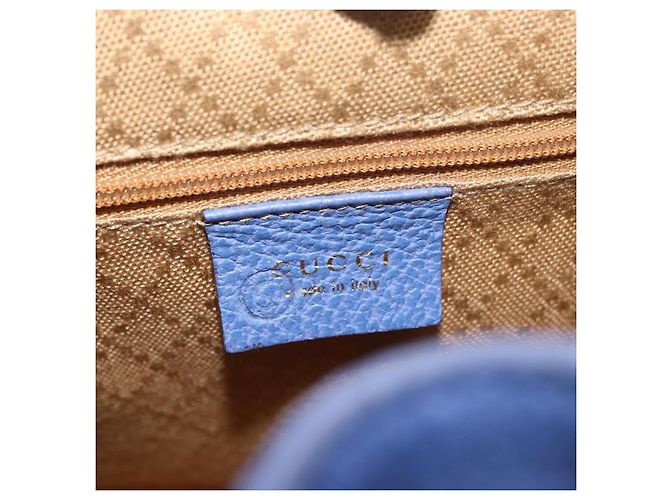 GUCCI Bamboo Backpack Suede Blue 003 8030 3444 Auth ki6661A - view 21