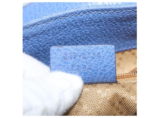 GUCCI Bamboo Backpack Suede Blue 003 8030 3444 Auth ki6661A - view 27