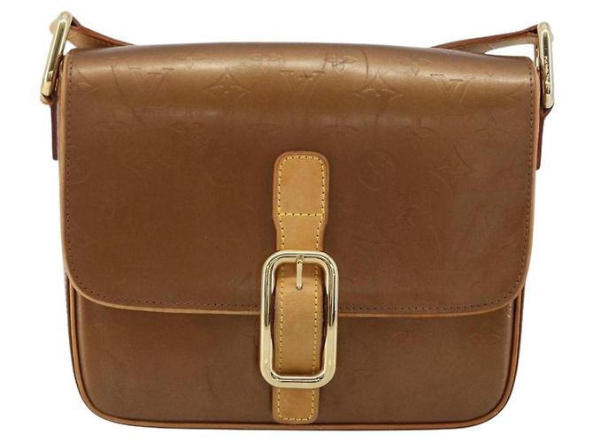 LOUIS VUITTON Borsa Monogram Vernis Christie GM Bronze M91107 LV Auth bs35323 Bronzo - vista 13