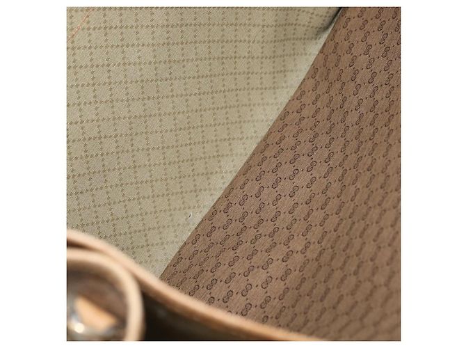 Borsa Tote GUCCI Micro GG Supreme PVC 2way Beige Oro 002 904 0556 Auth 180147 D'oro - vista 21