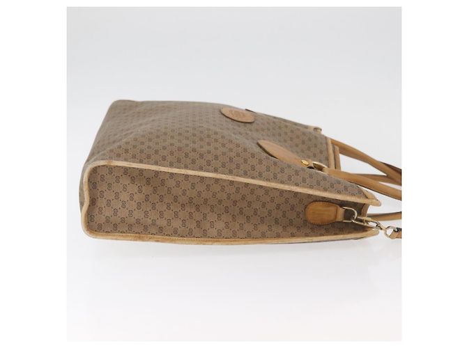 Borsa Tote GUCCI Micro GG Supreme PVC 2way Beige Oro 002 904 0556 Auth 180147 D'oro - vista 4