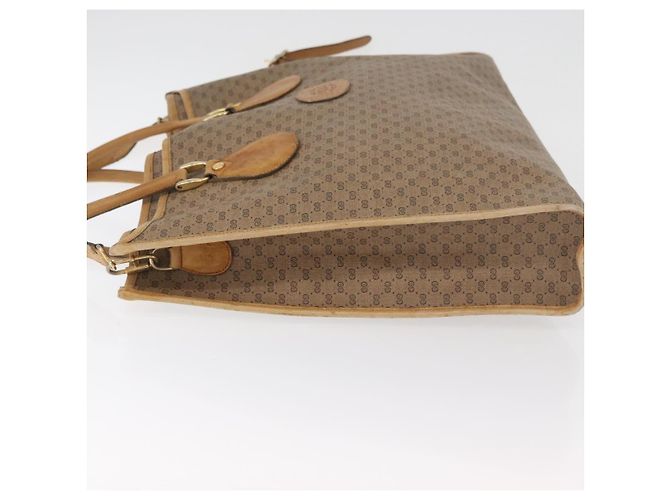 Borsa Tote GUCCI Micro GG Supreme PVC 2way Beige Oro 002 904 0556 Auth 180147 D'oro - vista 5