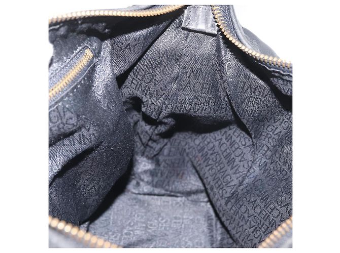 Borsa a mano Gianni Versace in pelle nera e oro Auth BA13163 Nero D'oro - vista 19
