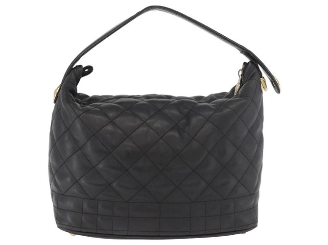 Borsa a mano Gianni Versace in pelle nera e oro Auth BA13163 Nero D'oro - vista 2