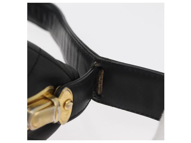 Borsa a mano Gianni Versace in pelle nera e oro Auth BA13163 Nero D'oro - vista 8