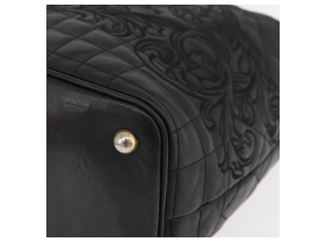 Borsa a mano Gianni Versace in pelle nera e oro Auth BA13163 Nero D'oro - vista 9