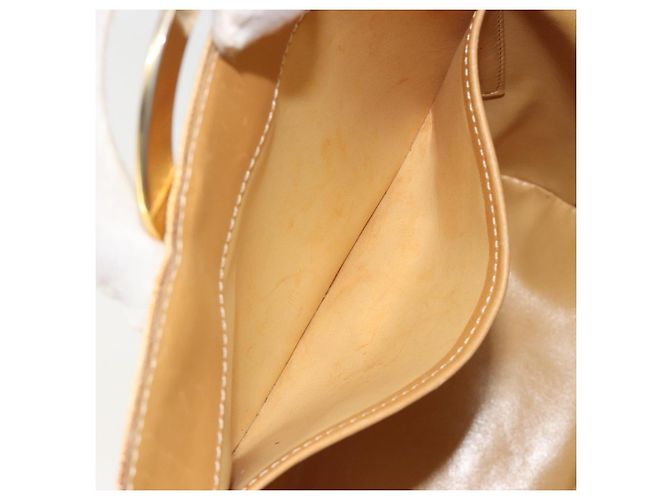 Céline Borsa a tracolla CELINE Circle Canvas Yellow Gold Auth 181797A D'oro Giallo - vista 22