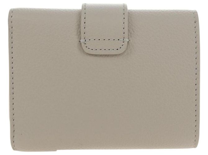 Céline Carteira CELINE Triomphe em couro bege ouro Auth 181278M Dourado - vista 2