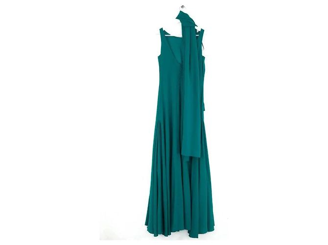 Vestido Pronovias de viscosa turquesa - vista 3