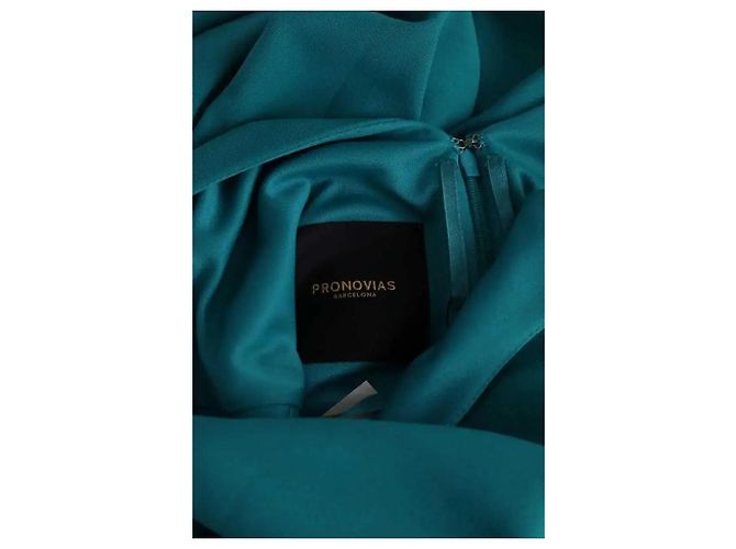 Vestido Pronovias de viscosa turquesa - vista 5