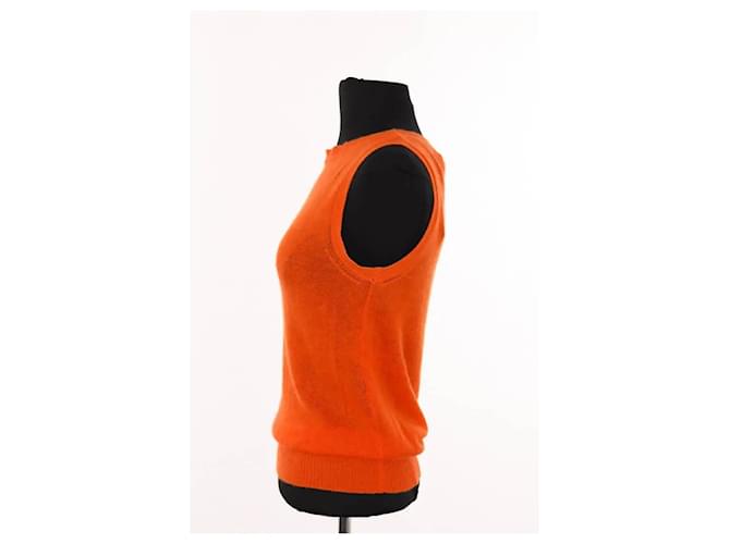 Louis Vuitton Top sin mangas naranja - vista 3