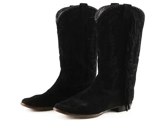Autre Marque Botas western negras Negro - vista 3