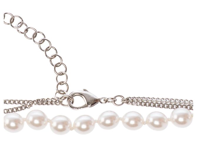 Gioielli CHANEL CC in Perla Bianca - 103521 Bianco - vista 6