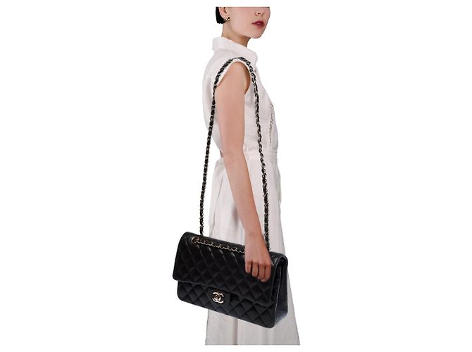 Borsa CHANEL Timeless/Classique in Pelle Nera - 103568 Nero - vista 11
