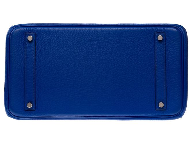 Hermès Borsa HERMES Birkin 35 in Pelle Blu - 103551 - vista 10