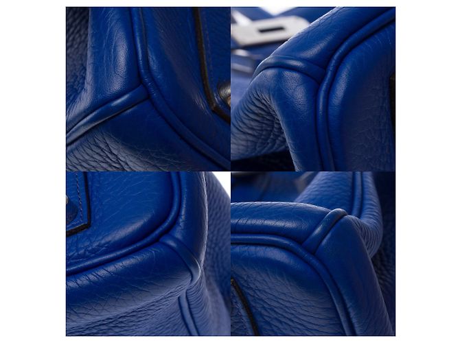 Hermès Borsa HERMES Birkin 35 in Pelle Blu - 103551 - vista 11