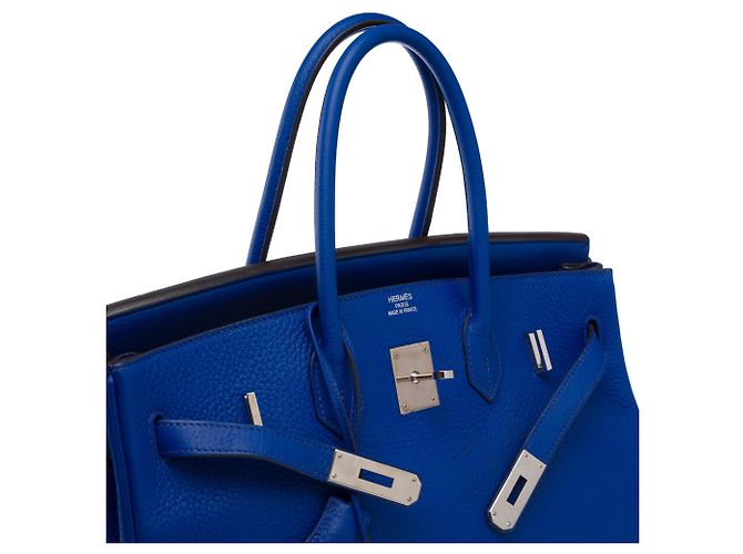 Hermès Borsa HERMES Birkin 35 in Pelle Blu - 103551 - vista 6