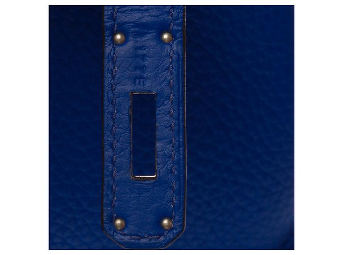 Hermès Borsa HERMES Birkin 35 in Pelle Blu - 103551 - vista 7