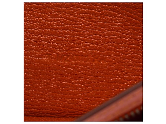 Béarn Hermès HERMES Bearn Leather Accessory Orange - 103548 - view 8