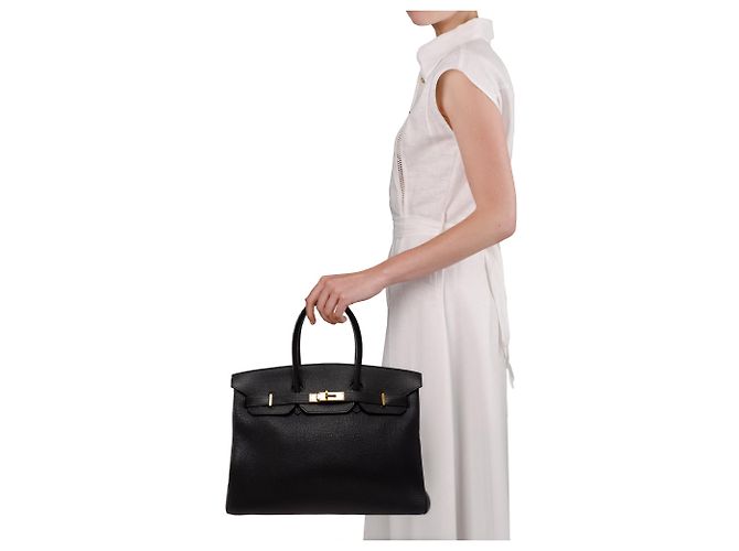 Hermès Borsa HERMES Birkin 35 in Pelle Nera - 103558 Nero - vista 11
