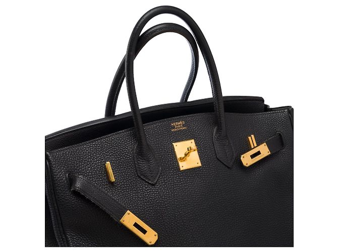 Hermès Borsa HERMES Birkin 35 in Pelle Nera - 103558 Nero - vista 6