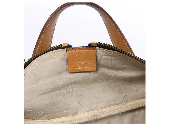 Hermès Borsa HERMES Victoria 43 Ardennes in Nero G:1977 Beige - vista 11