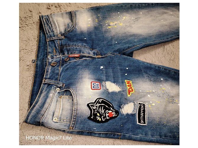 Dsquared2 Men's Blue Denim Patch Shorts - view 2