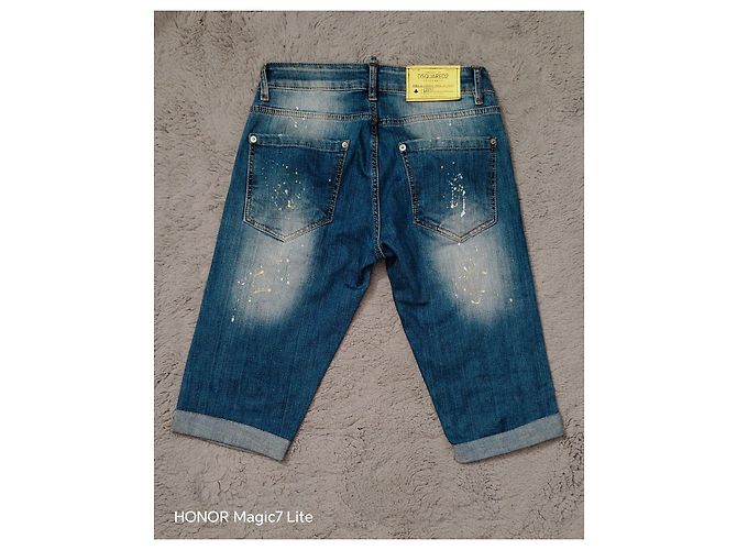 Dsquared2 Men's Blue Denim Patch Shorts - view 5