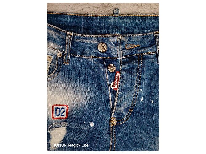 Dsquared2 Men's Blue Denim Patch Shorts - view 6