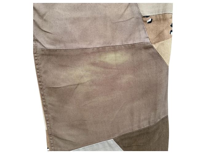 Dolce & Gabbana Patchwork Camouflage Cotton Pants Brown Beige Grey Dark green - view 12