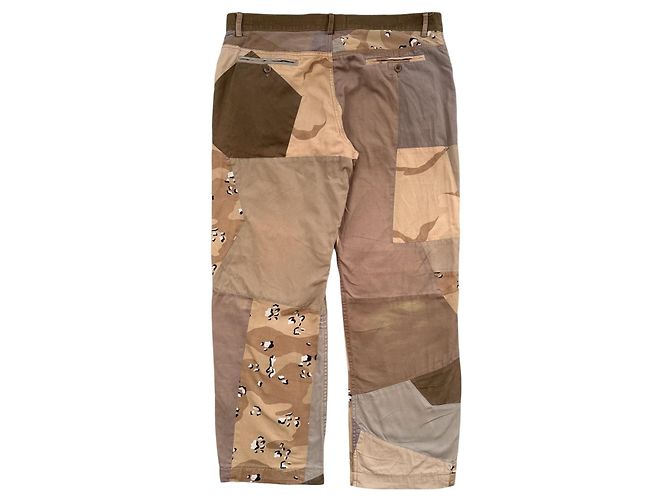 Dolce & Gabbana Patchwork Camouflage Cotton Pants Brown Beige Grey Dark green - view 2
