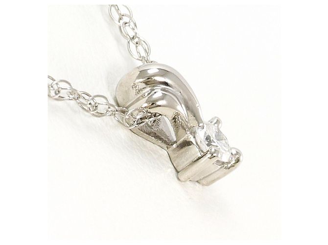 Autre Marque Platin-Halskette mit Diamant - Ansicht 2