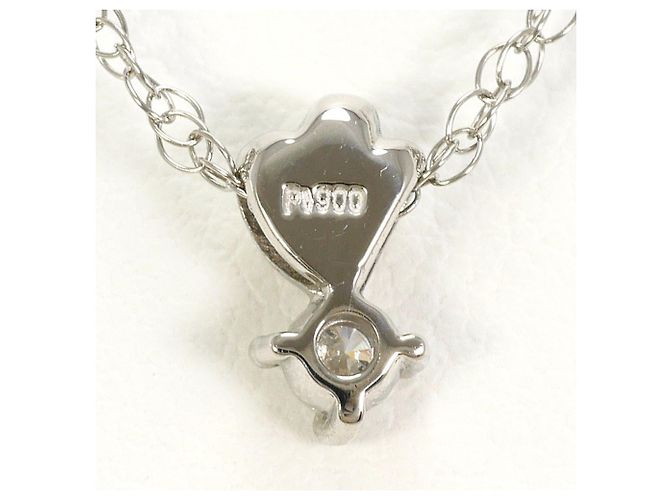 Autre Marque Platin-Halskette mit Diamant - Ansicht 3