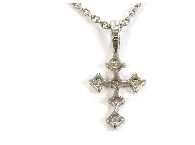 Autre Marque 10K Weißgoldkette mit Diamant Golden - Ansicht 3