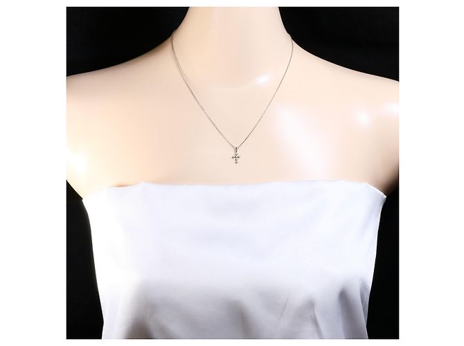 Autre Marque 10K Weißgoldkette mit Diamant Golden - Ansicht 5