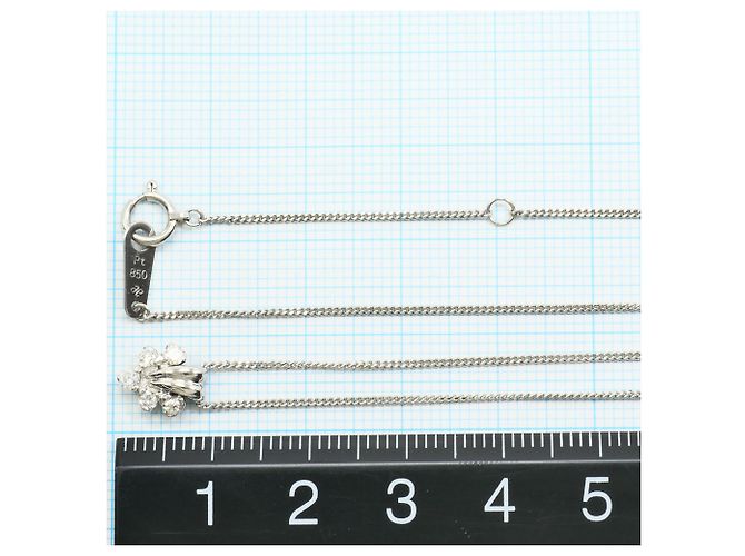 Autre Marque PT850 Platin-Halskette mit Diamant - Ansicht 4